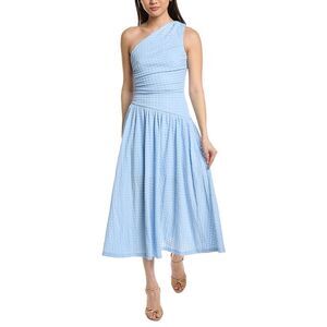 Moonsea Womens  One-Shoulder Midi Dress, Blue